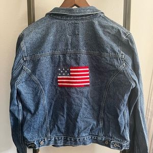Vintage Faded Glory Women’s Denim Jacket Sz L (fits like size S), USA Embroidery